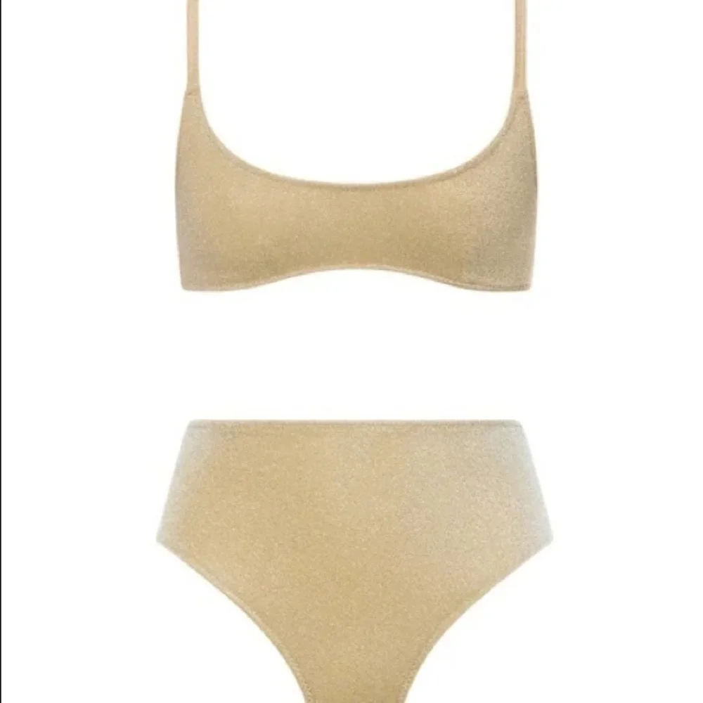 triangl swimwear Glittering Gold High-Waist Bikini Set